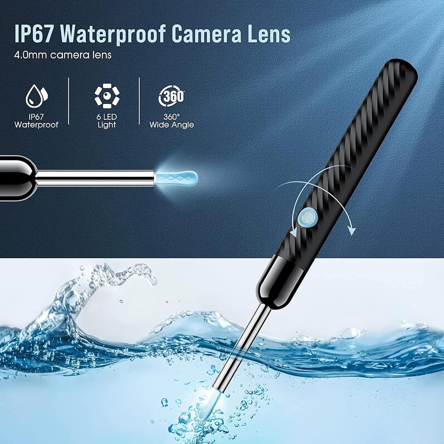 Rechargeable Smart Wireless Ear Camera Kit | Visual Ear Wax Removal Tool With Mobile Display